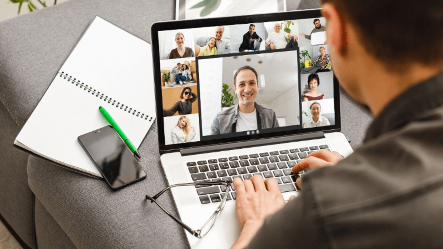 Video call between colleagues and business partners