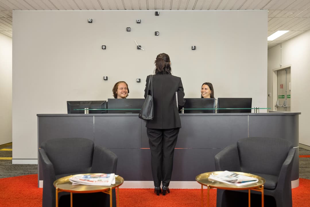 View of reception area at 60 Station Street, Parramatta