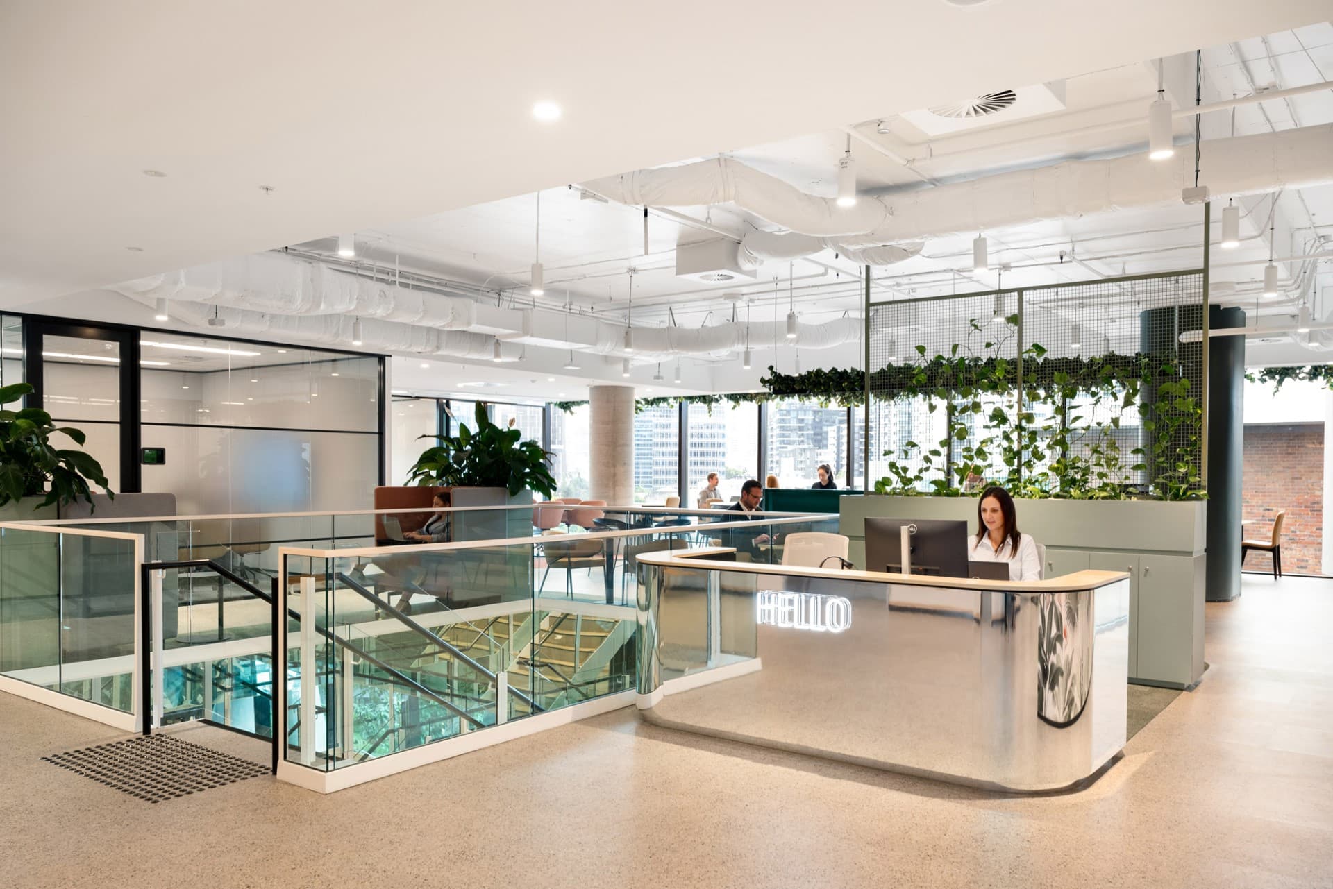 Workspace365 reception area.
