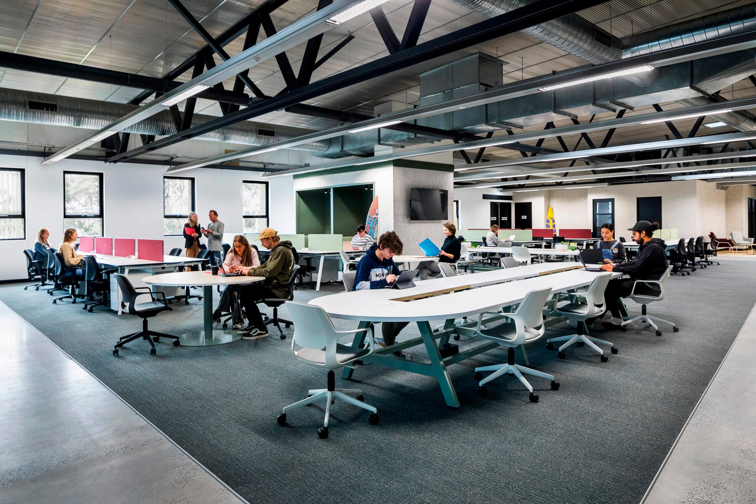 View of large coworking area with shared desk space at 27 Baines Crescent, Torquay