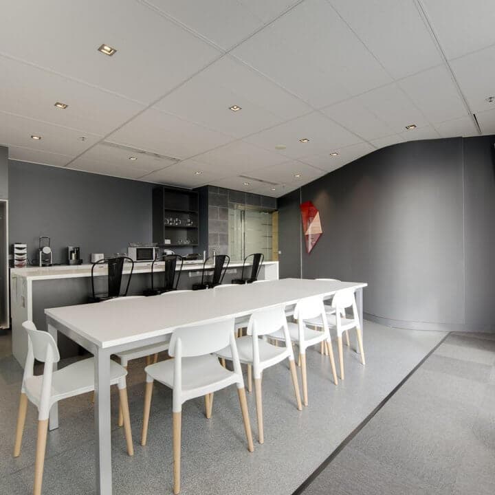 The Workspace365 office kitchen at 330 Collins Street in Melbourne CBD